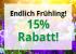 Frühlings-Aktion: 15% Rabatt