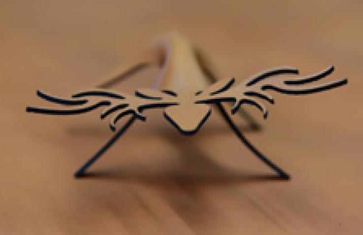 Deer laser-cut from leather