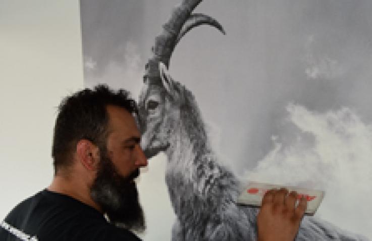 Gluing and photo canvases at Almliebe