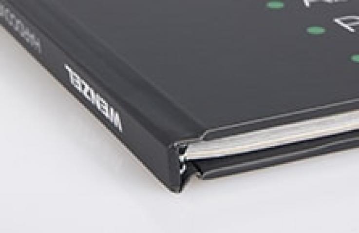 Hardcover binding built and clamped