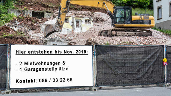 Beschilderung Baustelle 