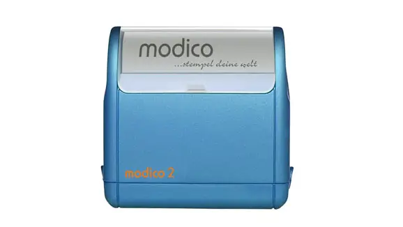 Adressstempel blau