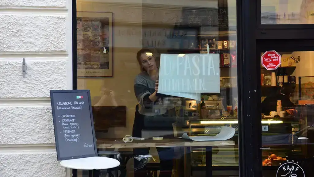 Schaufensteraufkleber Café