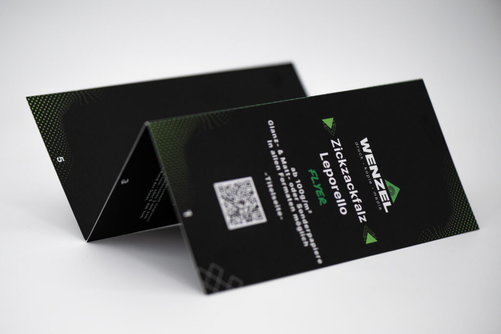 Zickzackfalz Leporellofalz Zickzack Flyer 1